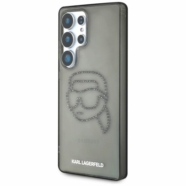 KARL LAGERFELD case for SAMSUNG S25 Ultra KLHCS25LHKHDCELK (IML Rhinestones K Head) black