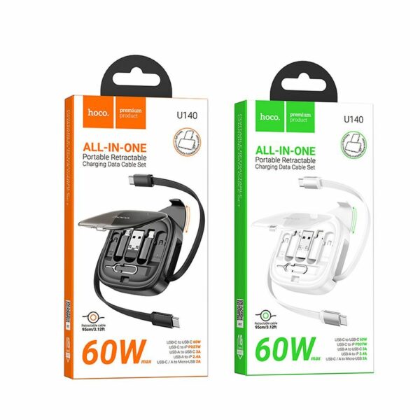 Καλώδιο Φόρτισης HOCO U140 60W Λευκό - Συμβατό με Όλες τις Συσκευές