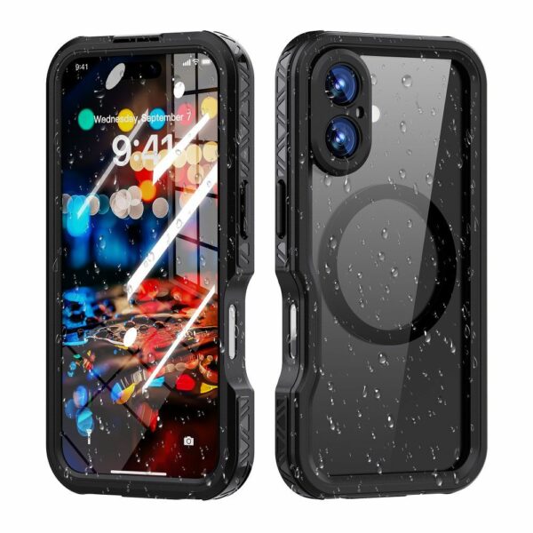 Waterproof case SHELLBOX GT compatible with MagSafe for IPHONE 16 black