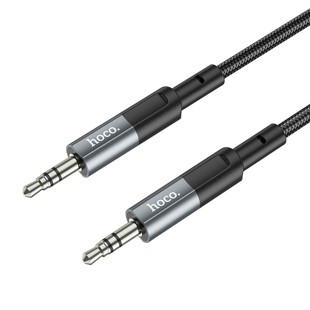 HOCO cable AUX Jack 3,5 mm (male) to Jack 3,5 mm (male) UPA23 1 m metal gray