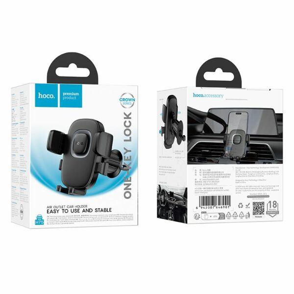 HOCO car charger for air vent H75 black