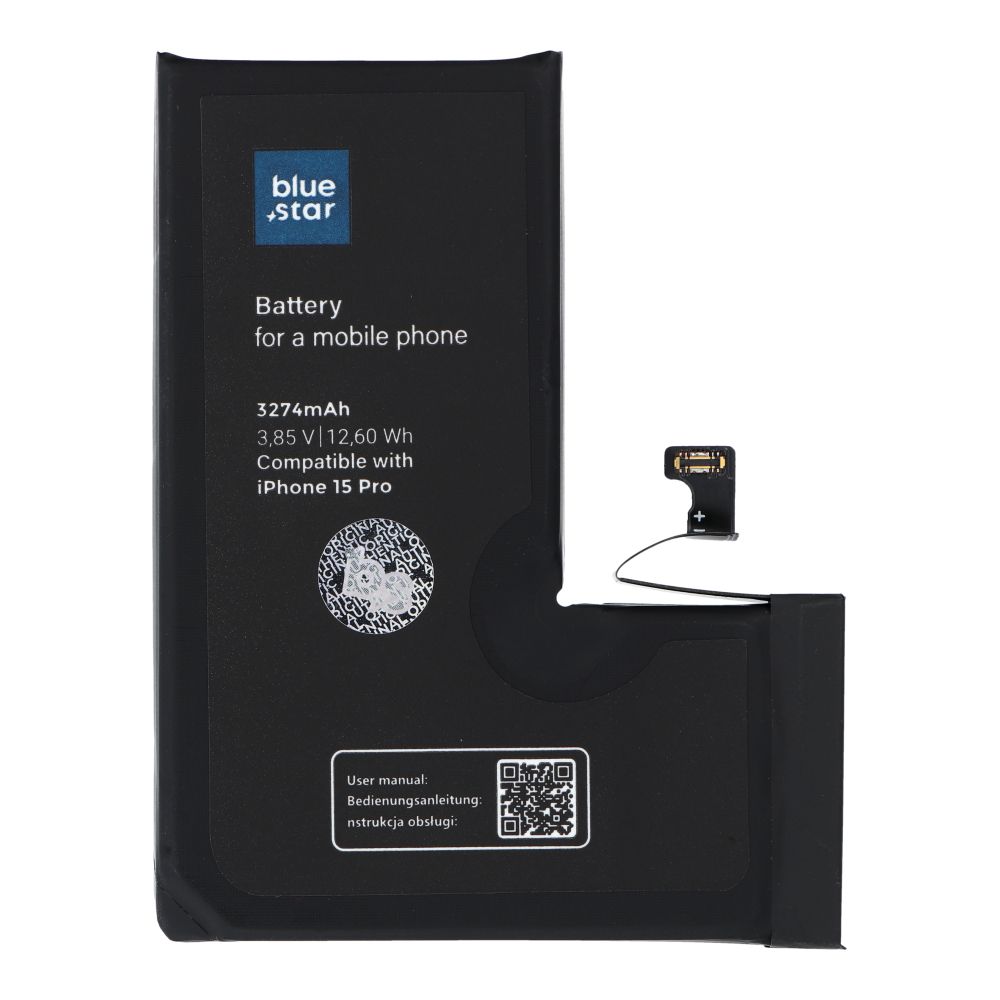 754bc342a6f30818f69d38fa34c24751 BLUE STAR HQ battery for IPHONE 15 Pro 3274 mAh