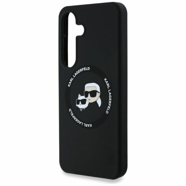 KARL LAGERFELD case for SAMSUNG S25 KLHMS25SSKCHTCK (Magnetic Silicone Double Heads) black