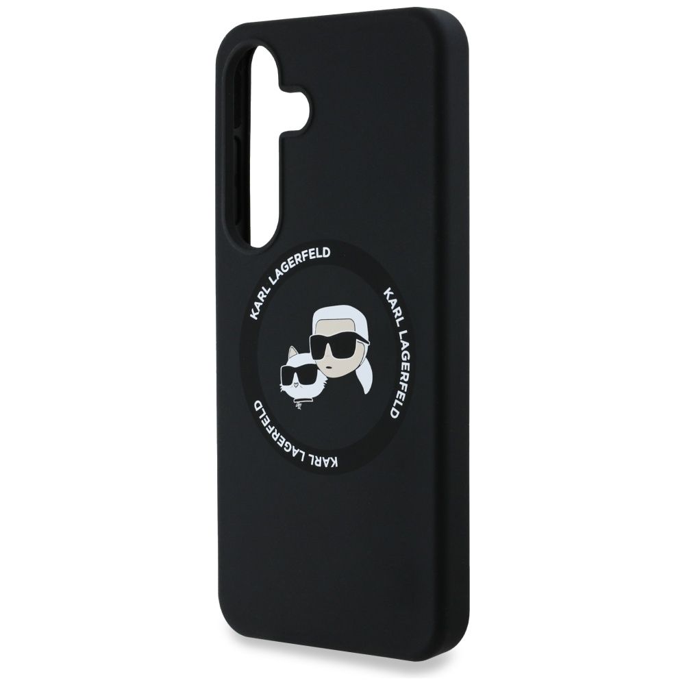 KARL LAGERFELD case for SAMSUNG S25 KLHMS25SSKCHTCK (Magnetic Silicone Double Heads) black