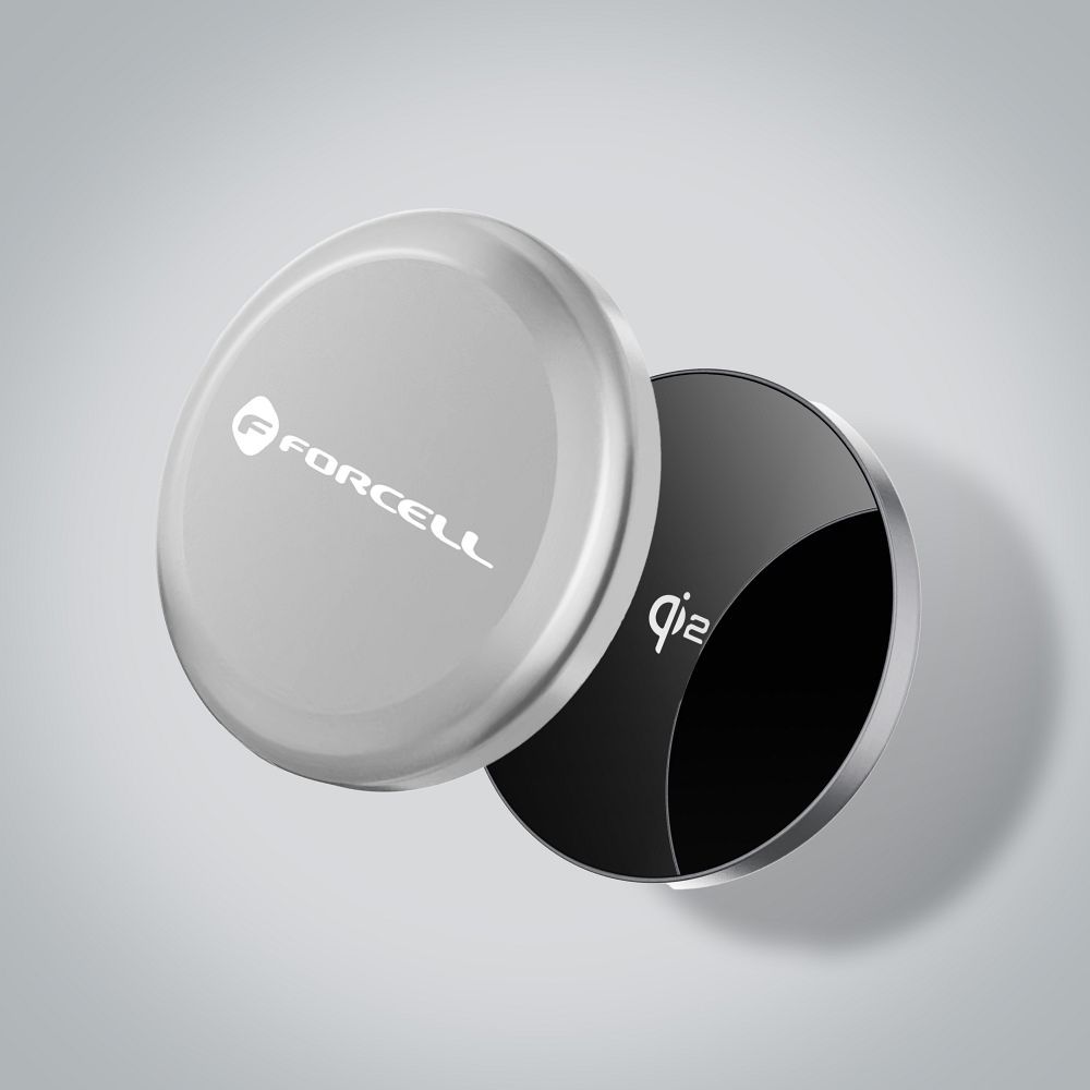 Ασύρματος Φορτιστής MagSafe FORCELL Qi2 15W με Αποσπώμενο Καλώδιο - Ασημί