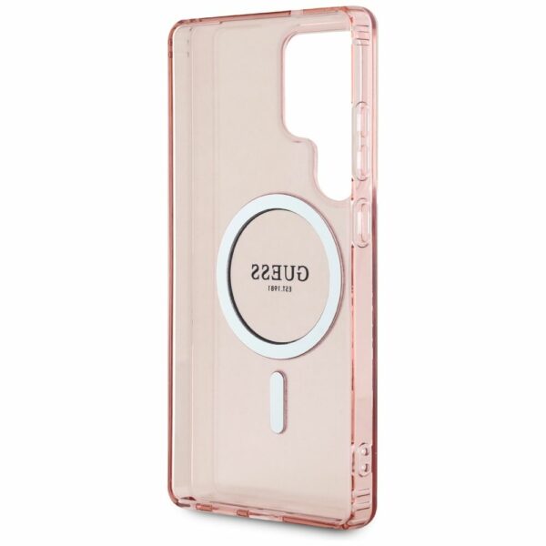 Θήκη Κινητού GUESS Samsung S25 Ultra Ροζ Glitter Μαγνητική
