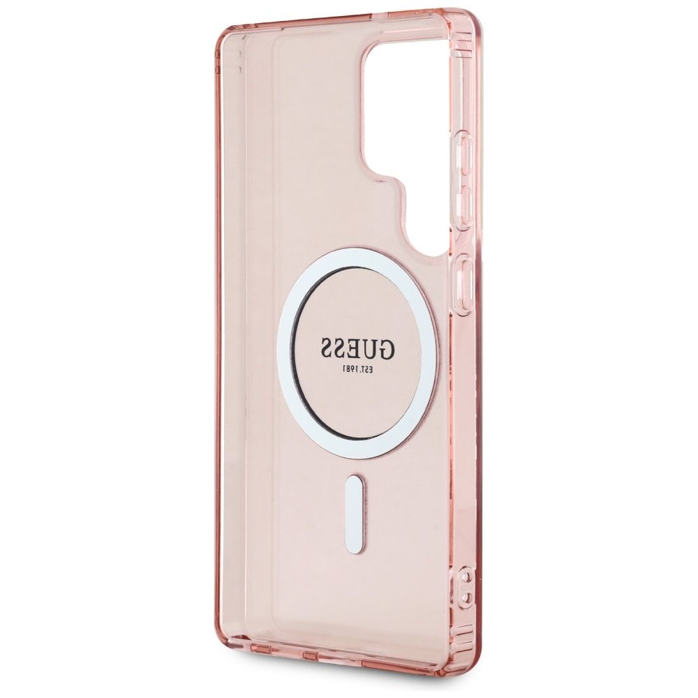 Θήκη Κινητού GUESS Samsung S25 Ultra Ροζ Glitter Μαγνητική