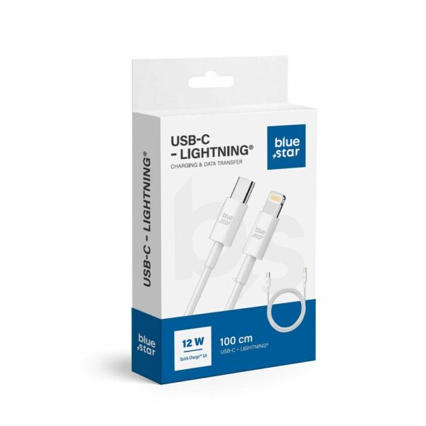 BLUE STAR cable Type C to Lightning 2A 12W QC3.0 PA-X12 1 m white