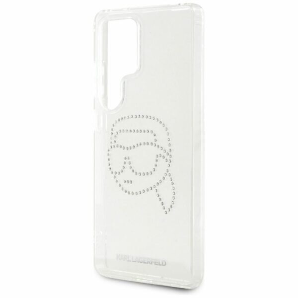 KARL LAGERFELD case for SAMSUNG S25 Ultra KLHCS25LHKHDCELT (IML Rhinestones K Head) transparent
