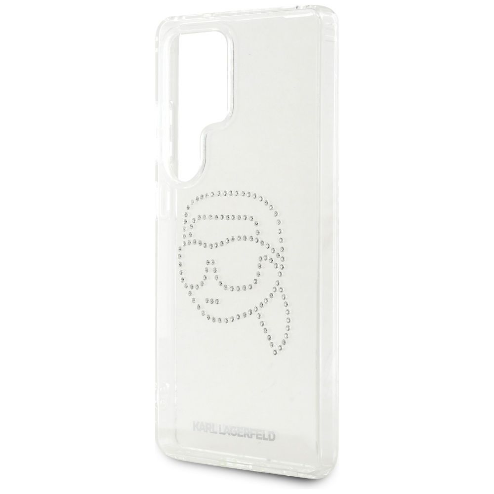 KARL LAGERFELD case for SAMSUNG S25 Ultra KLHCS25LHKHDCELT (IML Rhinestones K Head) transparent