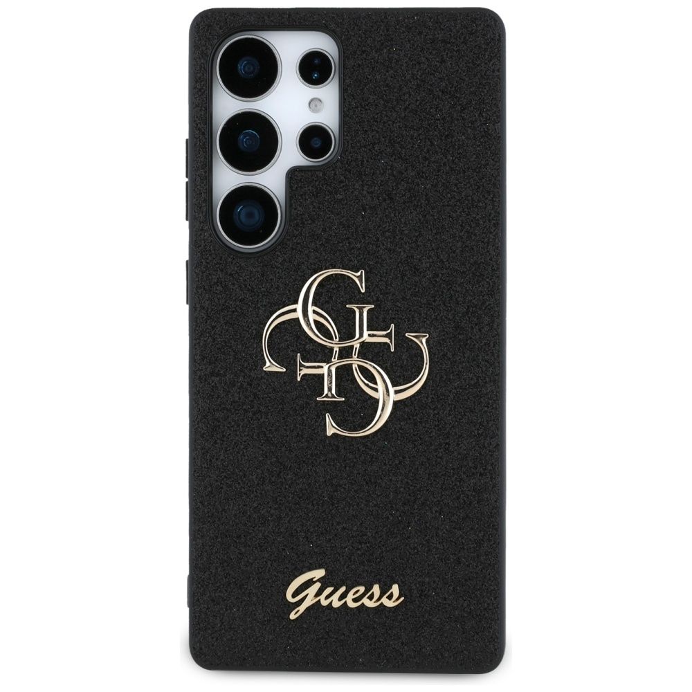 Θήκη Κινητού GUESS Glitter Big 4G Μαύρη για Samsung S25 Ultra