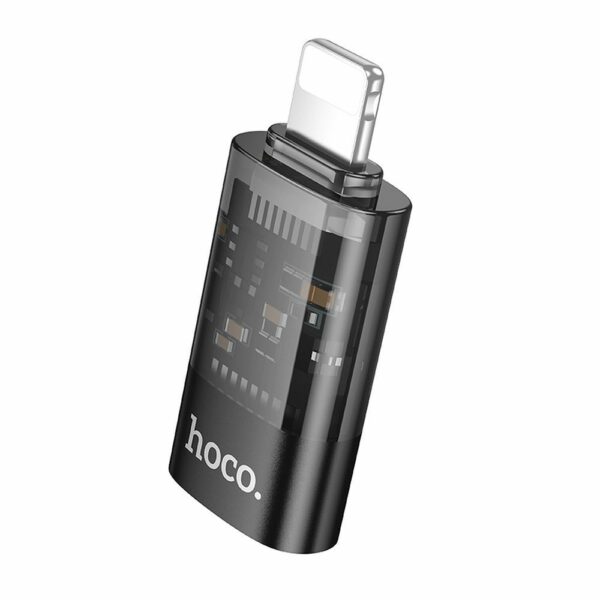 Αντάπτορας HOCO UA36A OTG Lightning σε Type C - Διαφανές Μαύρο