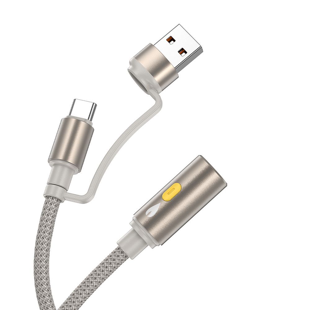 HOCO cable USB A / Type C to cigarete lighter UA38B 0,3 m gold