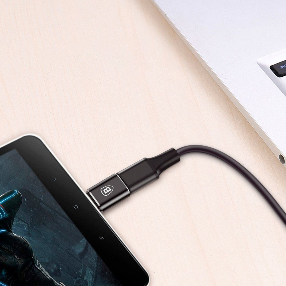 BASEUS adapter Micro USB to Type C black