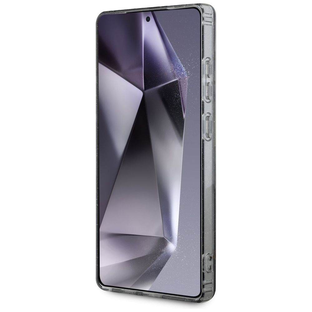 Θήκη Κινητού GUESS Samsung S25 Ultra Μαύρη με Γκλίτερ & Λουλούδια