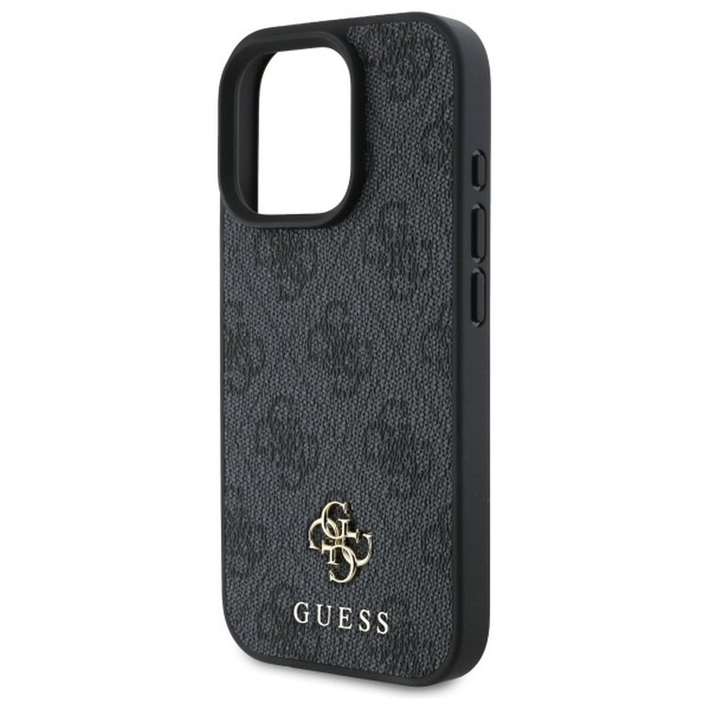Θήκη GUESS iPhone 16 Pro MagSafe PU 4G Small & Classic Μαύρη GUHMP16LP4SM4MK