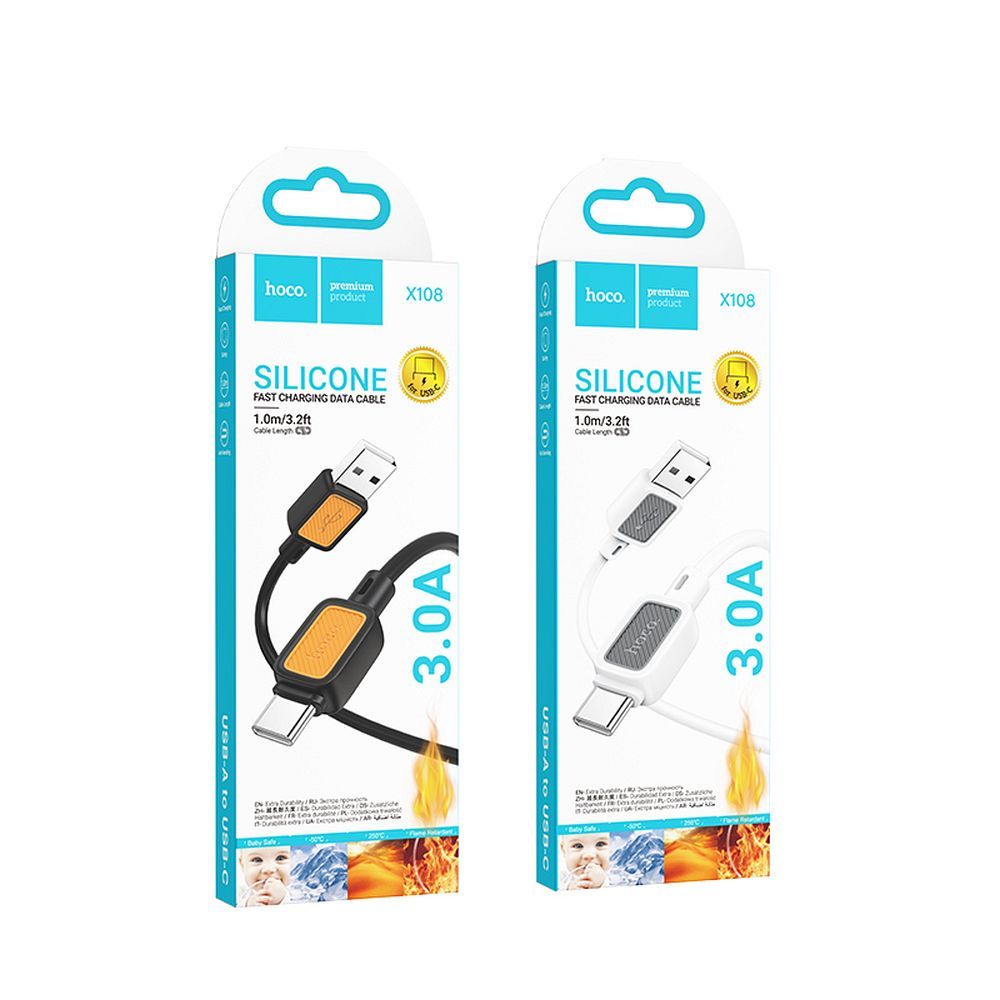 HOCO cable USB A to Typ C 3A X108 1 m white