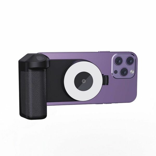 Mini magnetic phone stand with light compatible with MagSafe black