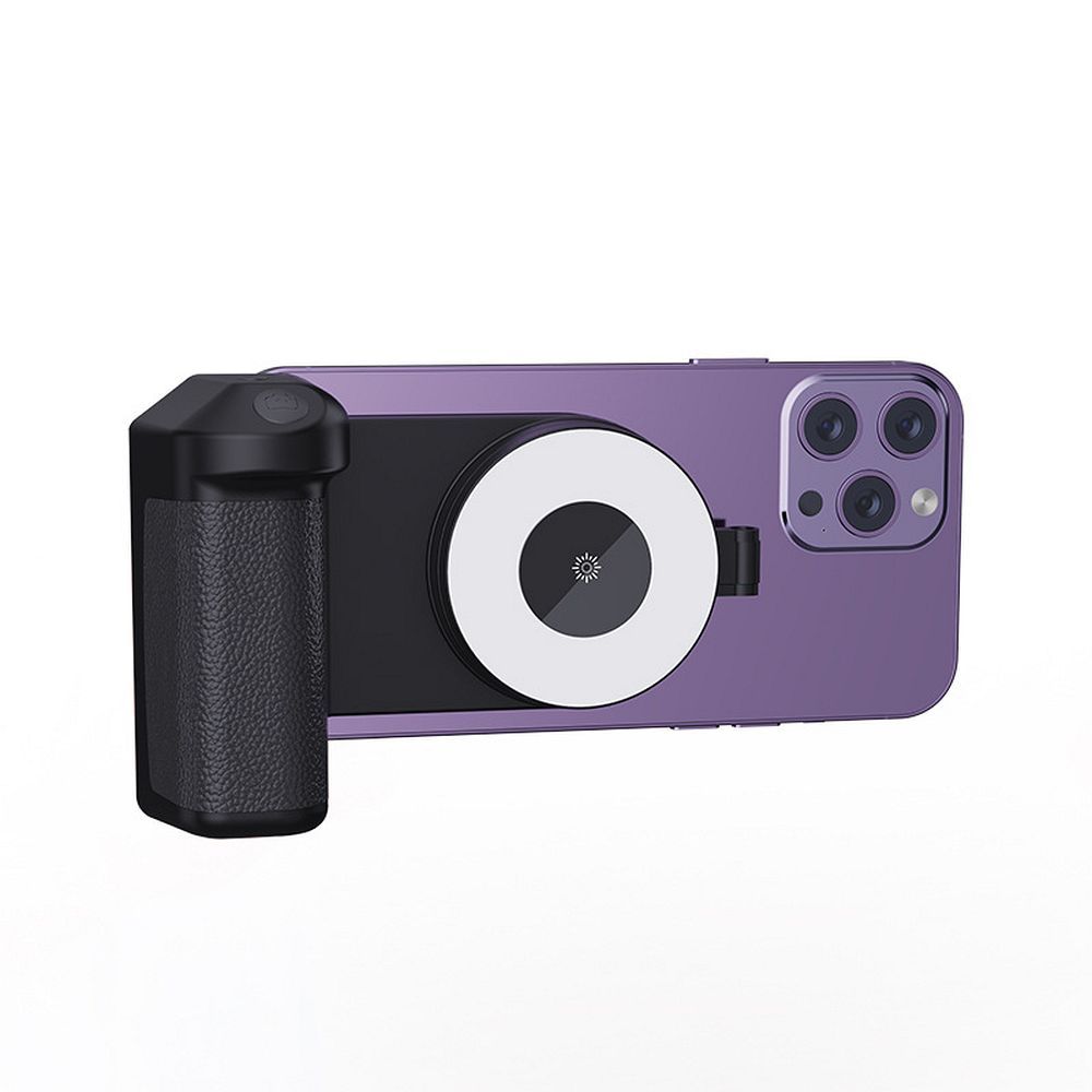 Mini magnetic phone stand with light compatible with MagSafe black