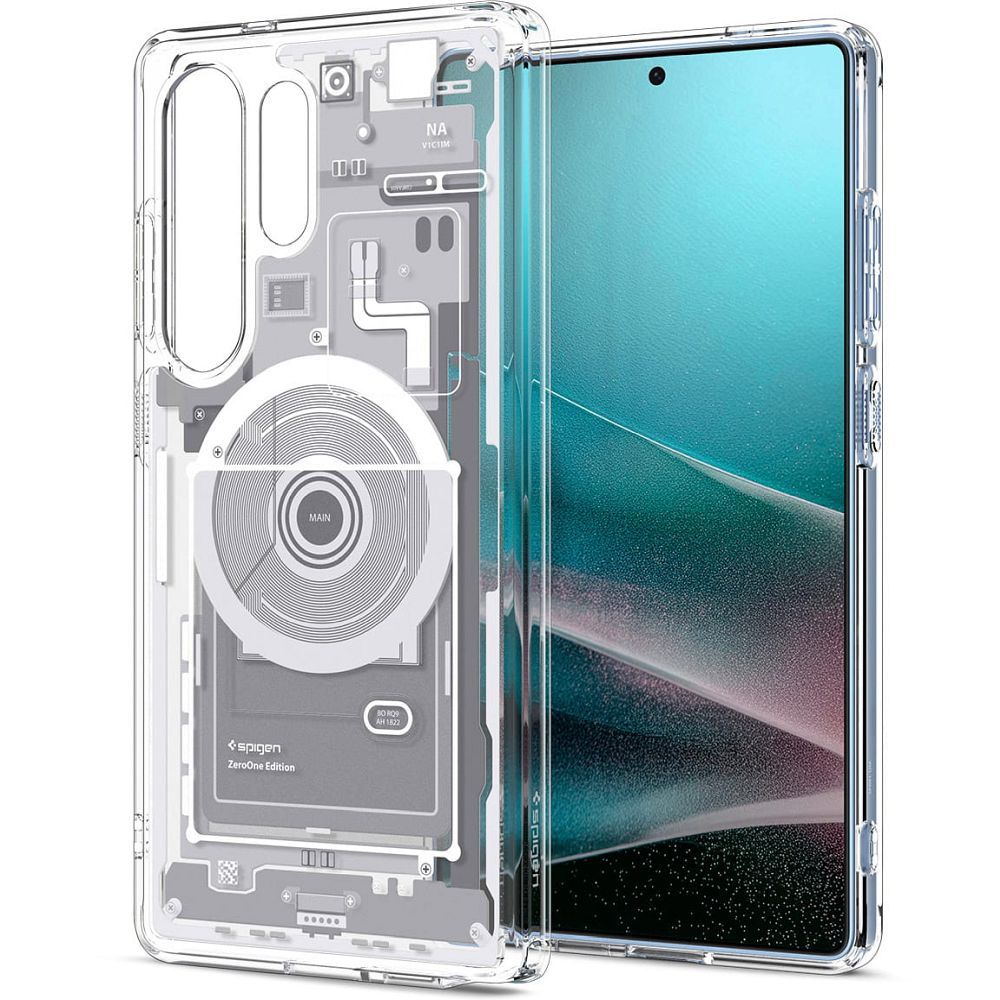 SPIGEN case ULTRA HYBRID MAG compatible with MagSafe for S25 Ultra zero one white