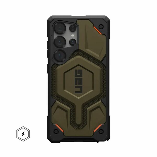UAG Urban Armor Gear case MONARCH PRO with built-in magnet for SAMSUNG S25 Ultra 5G kevlar element green