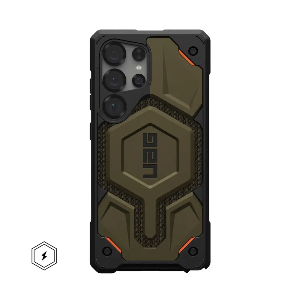 UAG Urban Armor Gear case MONARCH PRO with built-in magnet for SAMSUNG S25 Ultra 5G kevlar element green