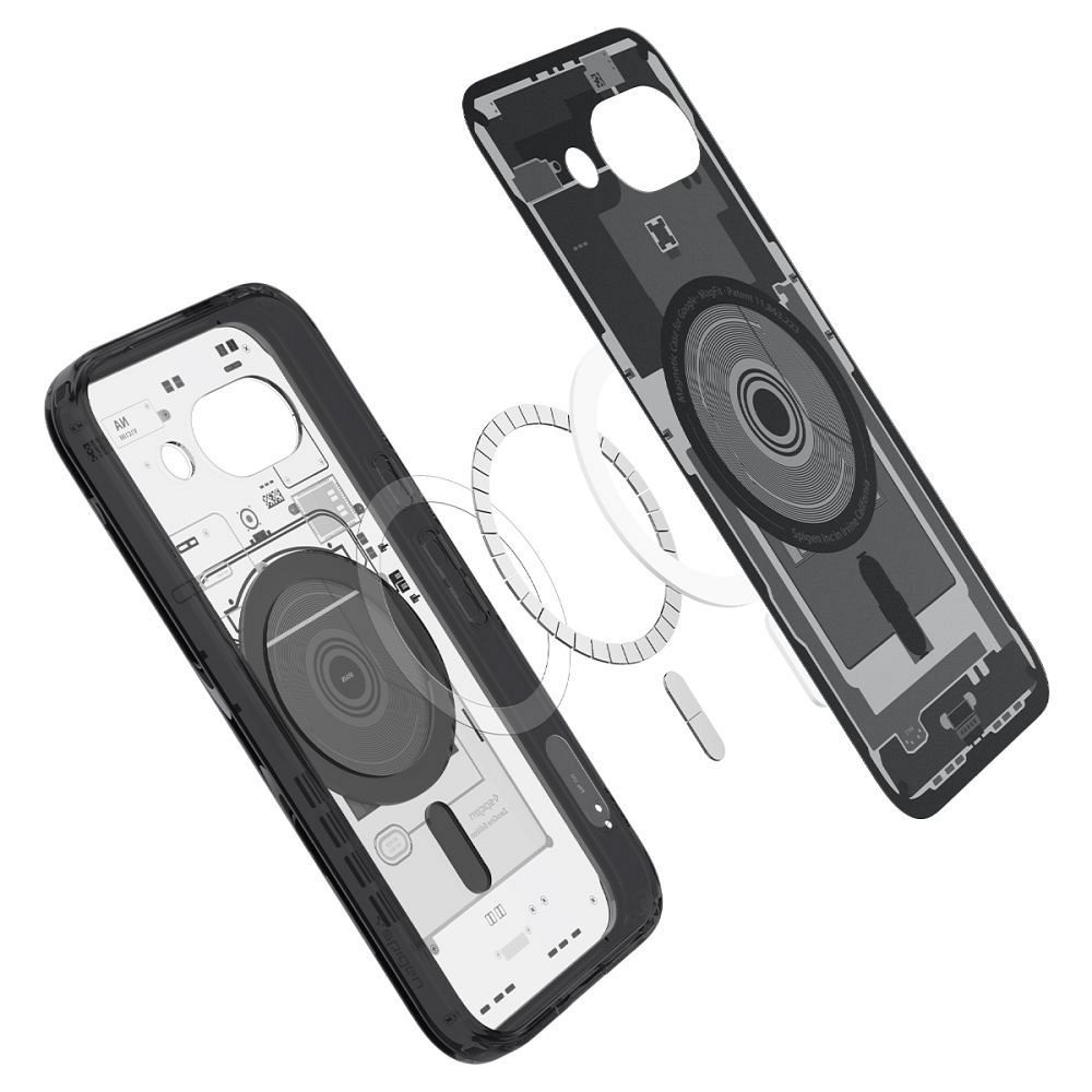 SPIGEN case ULTRA HYBRID MAG compatible with MagSafe for GOOGLE PIXEL 9A zero one black