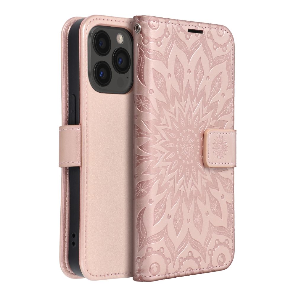 MEZZO Book case for IPHONE 13 PRO MAX mandala rose gold
