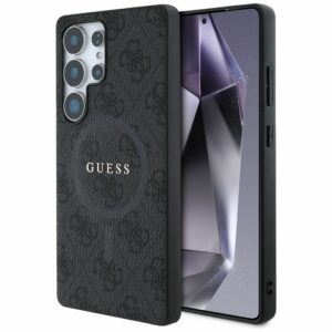 Θήκη Κινητού GUESS SAMSUNG S25 Ultra Μαύρη με Λογότυπο & Δαχτυλίδι