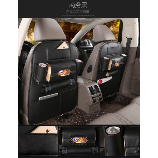 Car organizer for front seats with compartments MAGIC black