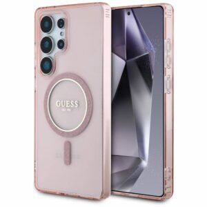 Θήκη Κινητού GUESS Samsung S25 Ultra Ροζ Glitter Μαγνητική