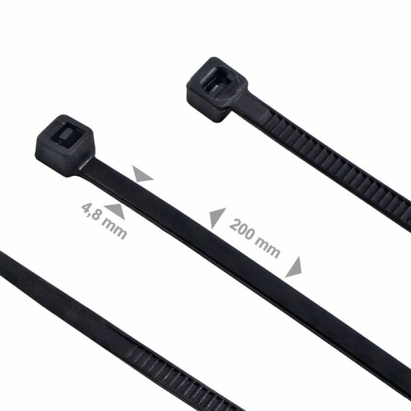 Cable ties 4,8 x 200 mm 100 pieces RC-K-1296 black
