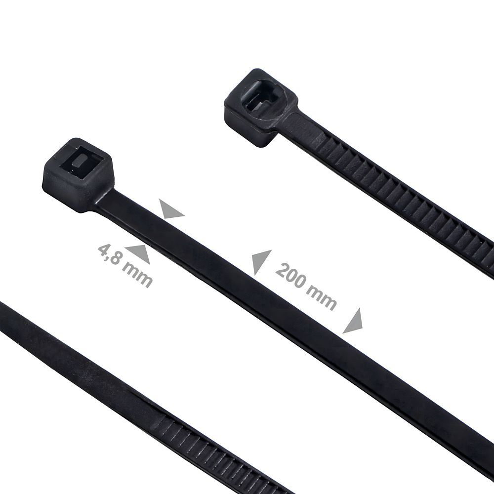 Cable ties 4,8 x 200 mm 100 pieces RC-K-1296 black