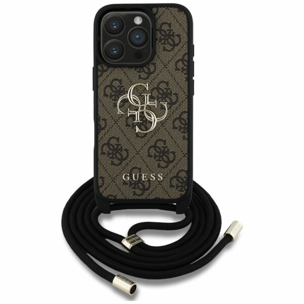 GUESS case for IPHONE 16 Pro Max GUHCP16XP4GMGCRW (CBDY PU 4G Big Logo W/Cord Strap) brown