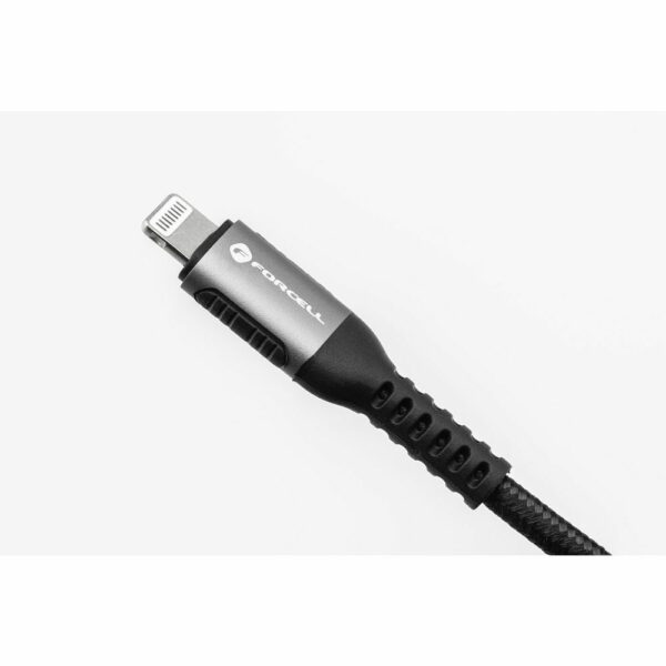FORCELL F-ENERGY C257 cable USB A to Lightning 2,4A 12W Cafule 2 m black