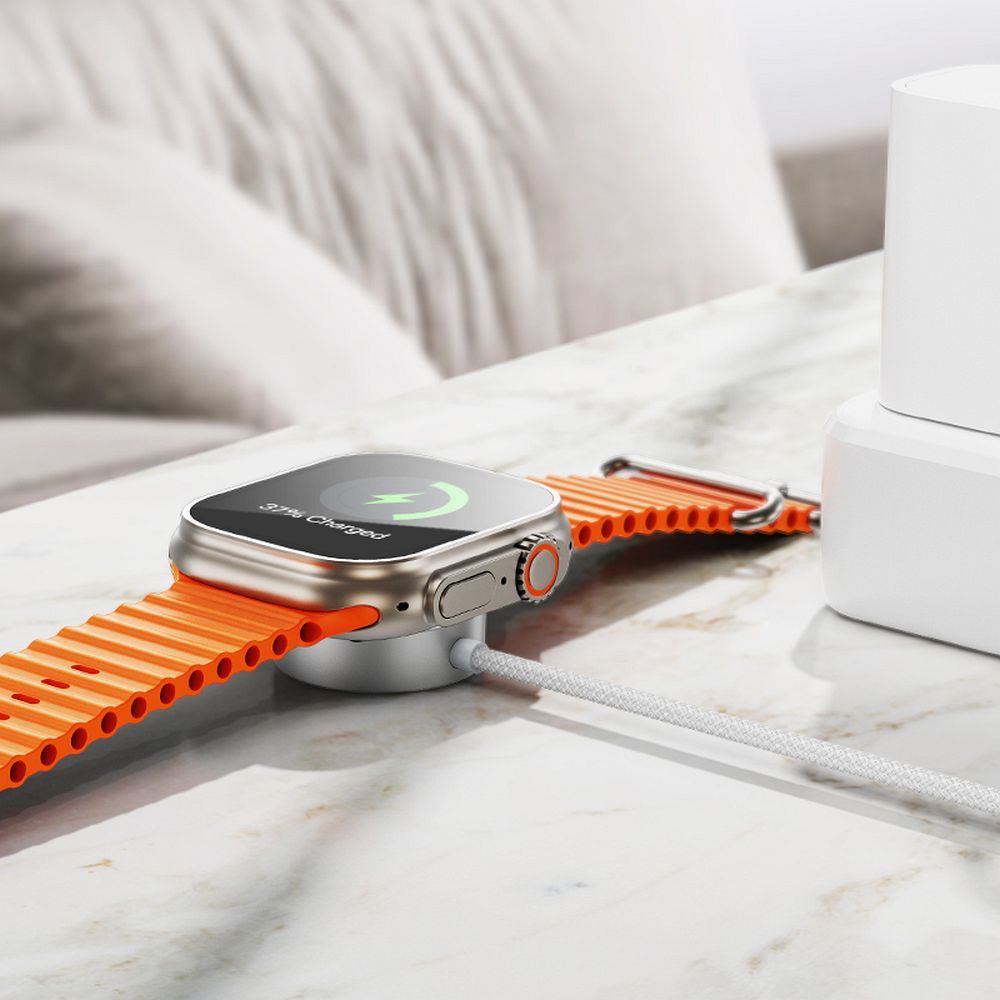 85a479955ae3ce42127acfe215c33325 HOCO wireless charger Type C compatible with APPLE Watch and SAMSUNG Watch CW59 white