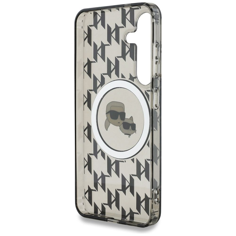KARL LAGERFELD case for SAMSUNG S25 KLHMS25SHMCKMHK (Magnetic IML Metal Monogram KC Heads) black