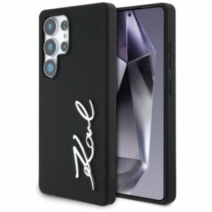 KARL LAGERFELD case for SAMSUNG S25 Ultra KLHCS25LSCMSMVK (Silicone Sign Metal Logo) black