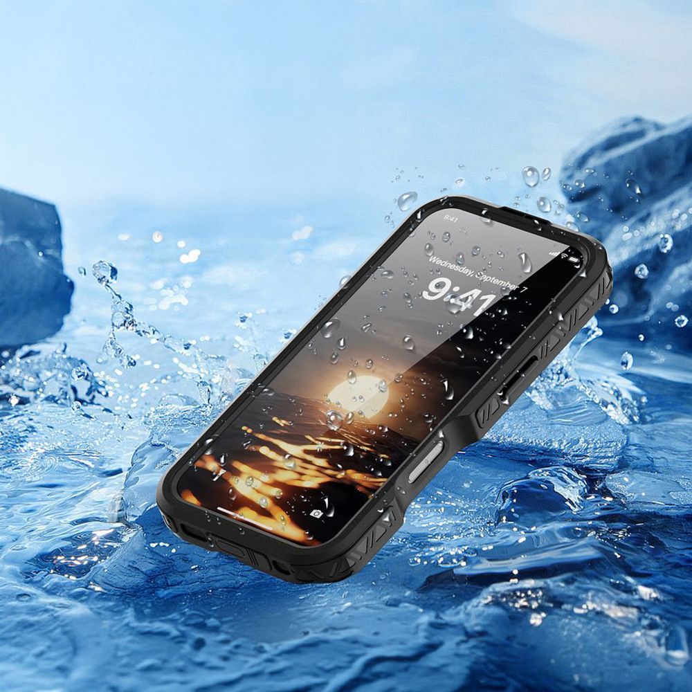 Waterproof case SHELLBOX GT compatible with MagSafe for IPHONE 16 Pro black