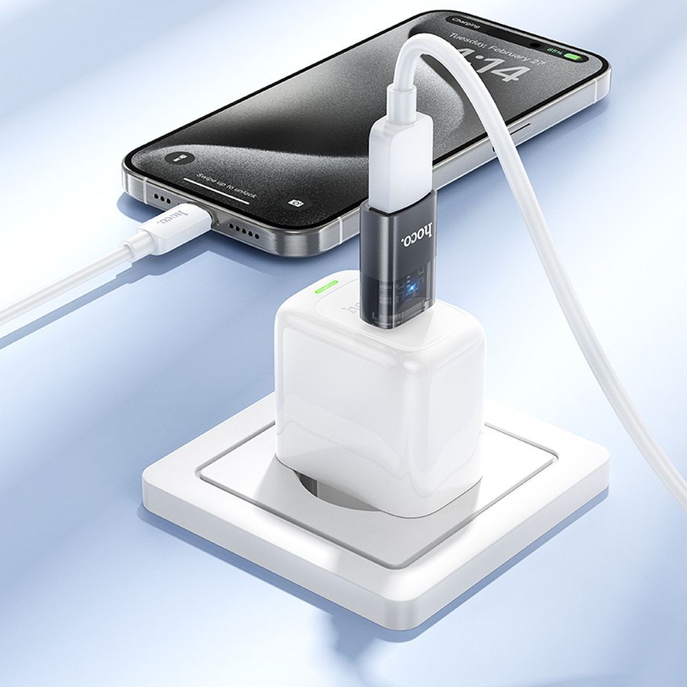 HOCO OTG Adapter Type-C σε USB Μαύρο Διάφανο UA36B