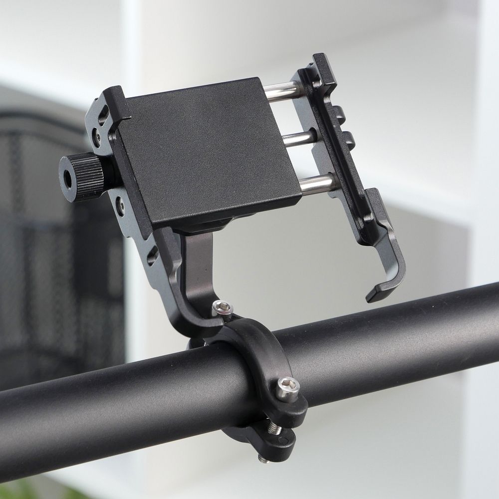 86766825db703a9d112d8f8618e26b27 Bike / scooter aluminium holder for mobile phone FSBHD-106-6 black