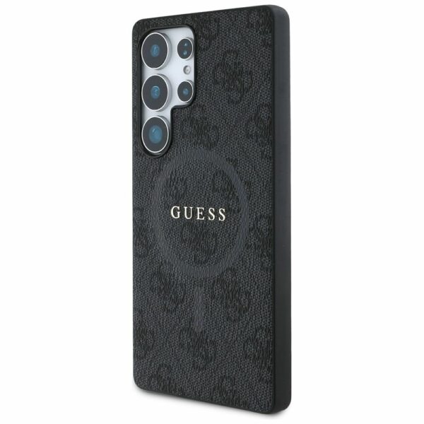 Θήκη Κινητού GUESS SAMSUNG S25 Ultra Μαύρη με Λογότυπο & Δαχτυλίδι