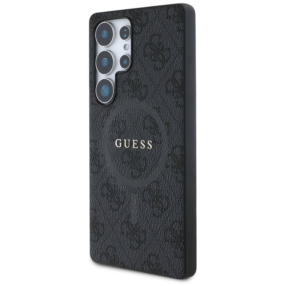 Θήκη Κινητού GUESS SAMSUNG S25 Ultra Μαύρη με Λογότυπο & Δαχτυλίδι