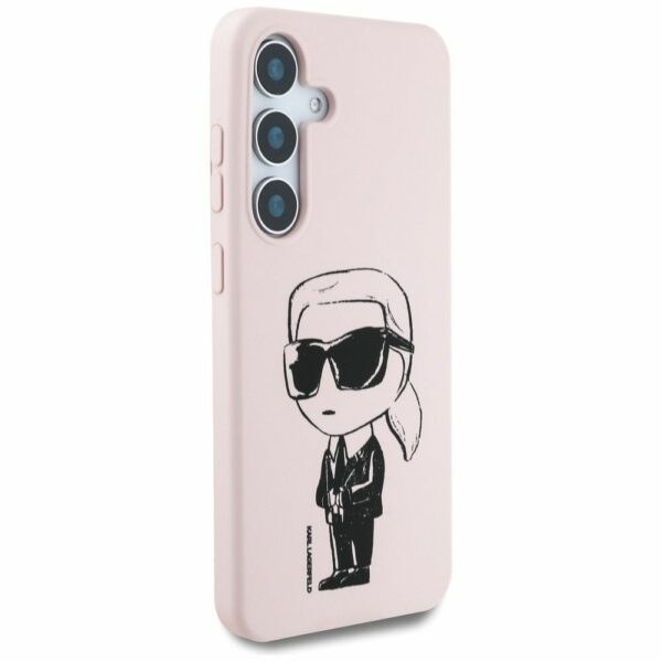 KARL LAGERFELD case for SAMSUNG S25 KLHMS25SPNYKGRTP (Magnetic Silicone Graffiti Ikonik) pink