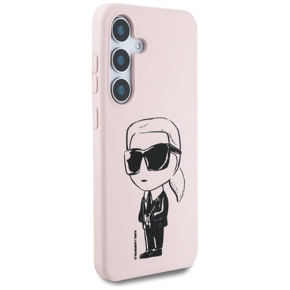 KARL LAGERFELD case for SAMSUNG S25 KLHMS25SPNYKGRTP (Magnetic Silicone Graffiti Ikonik) pink