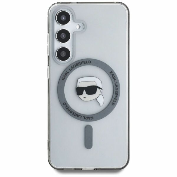 KARL LAGERFELD case for SAMSUNG S25 KLHMS25SHLSKIK (Magnetic IML Metal K. Heads) black