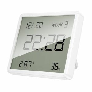 HOCO electronic clock with hygrothermometer HX41 white