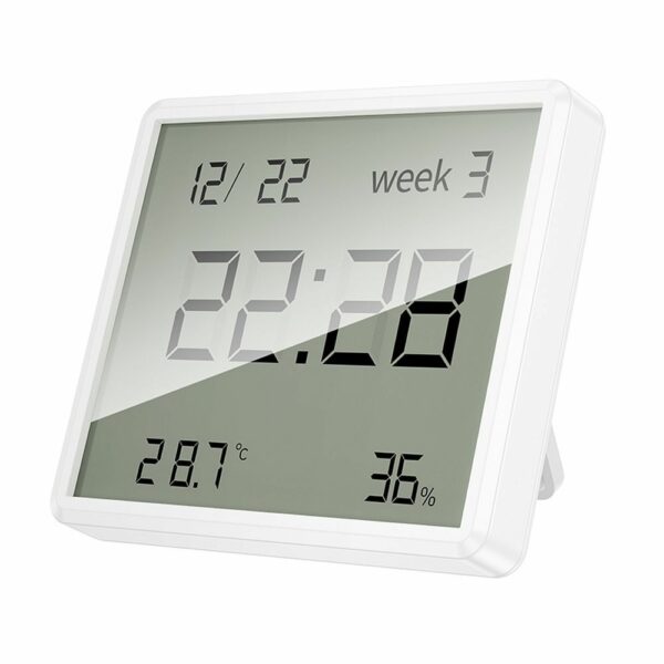 HOCO electronic clock with hygrothermometer HX41 white