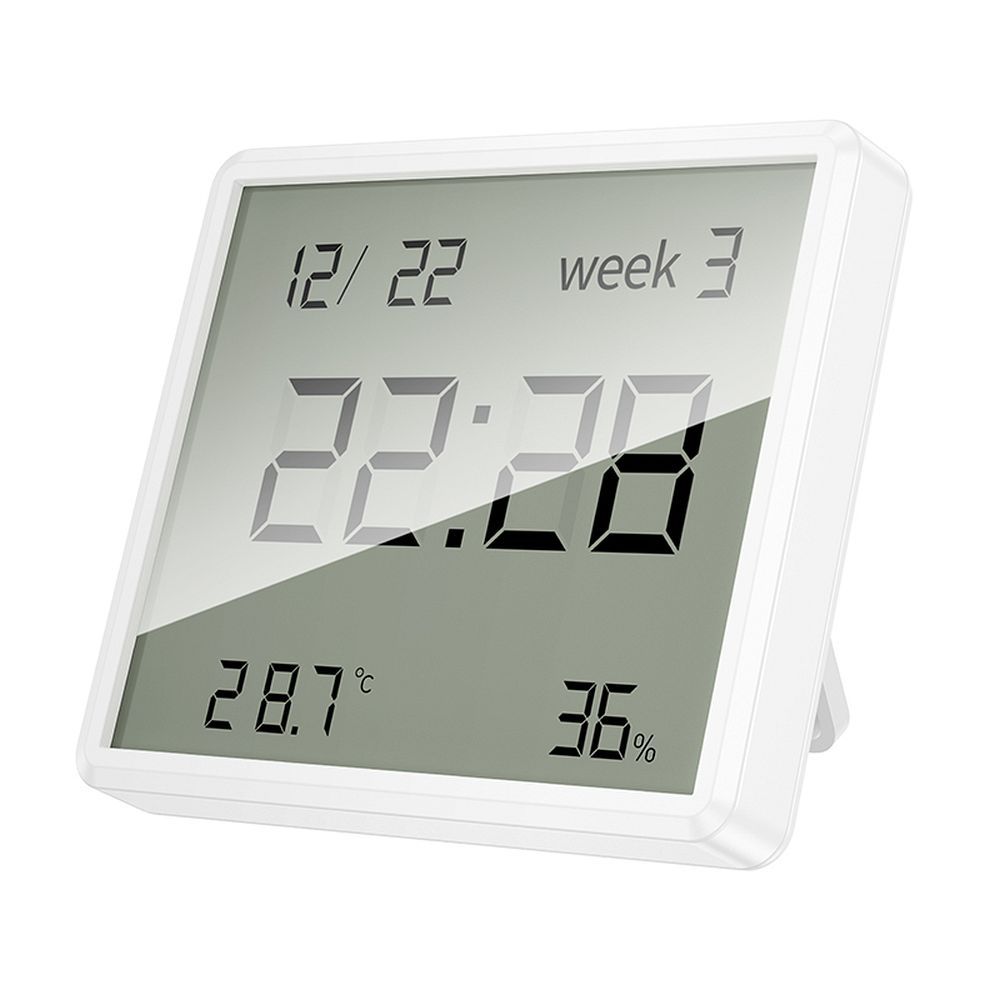 HOCO electronic clock with hygrothermometer HX41 white