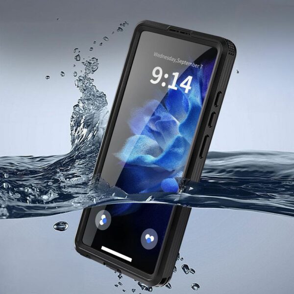 Waterproof case SHELLBOX MARS with metal ring for SAMSUNG S25 Ultra black